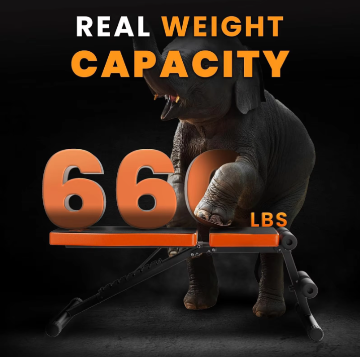 Opvouwbare Verstelbare Halterbank – Multifunctionele Trainingsbank 300kg