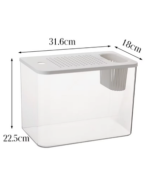 Transparant Aquarium met Deksel – Valbestendige Vissentank en Schildpadtank