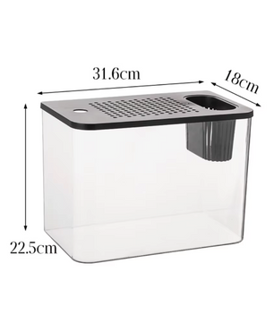 Transparant Aquarium met Deksel – Valbestendige Vissentank en Schildpadtank