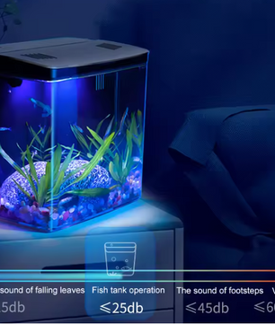 Mini Aquarium met Filter en LED – Zelfcirculerende Vissentank voor Bureau