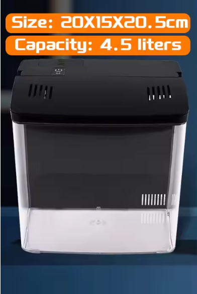 Mini Aquarium met Filter en LED – Zelfcirculerende Vissentank voor Bureau