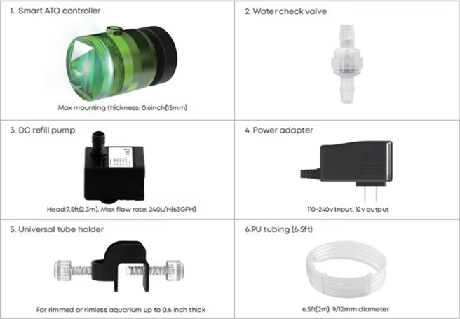 Automatische Aquarium Navulpomp – Slim ATO Systeem met Sensor en Beveiliging