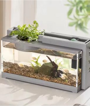 Micro Landschap Aquarium met Filter – Stille Waterstroom Desktop Vissentank