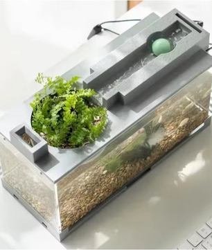 Micro Landschap Aquarium met Filter – Stille Waterstroom Desktop Vissentank