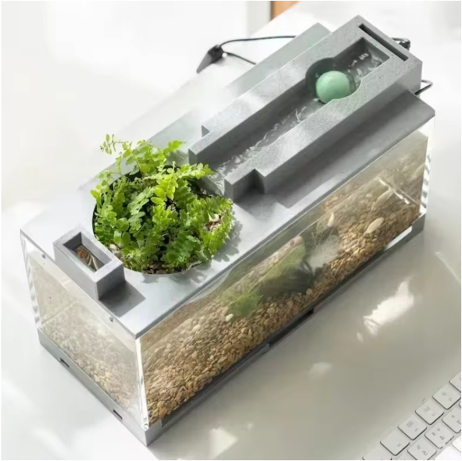 Micro Landschap Aquarium met Filter – Stille Waterstroom Desktop Vissentank