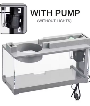 Micro Landschap Aquarium met Filter – Stille Waterstroom Desktop Vissentank