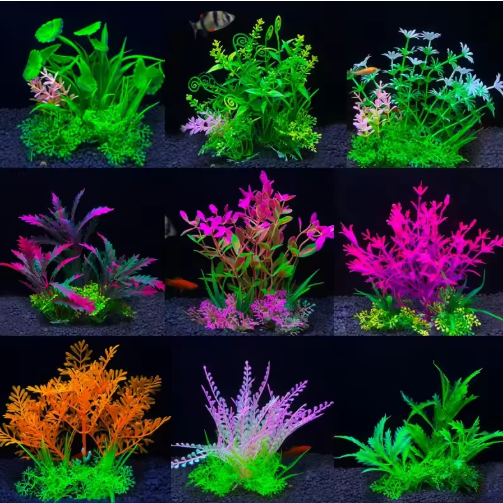 Aquarium Kunstplant 14 cm – Realistische Waterplant Decoratie voor Vissenkom en Aquarium
