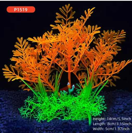 Aquarium Kunstplant 14 cm – Realistische Waterplant Decoratie voor Vissenkom en Aquarium