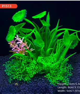 Aquarium Kunstplant 14 cm – Realistische Waterplant Decoratie voor Vissenkom en Aquarium