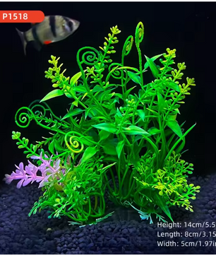 Aquarium Kunstplant 14 cm – Realistische Waterplant Decoratie voor Vissenkom en Aquarium
