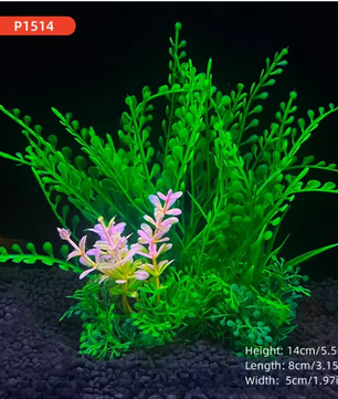 Aquarium Kunstplant 14 cm – Realistische Waterplant Decoratie voor Vissenkom en Aquarium