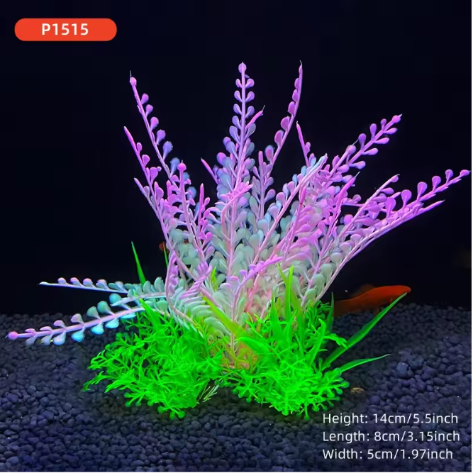 Aquarium Kunstplant 14 cm – Realistische Waterplant Decoratie voor Vissenkom en Aquarium
