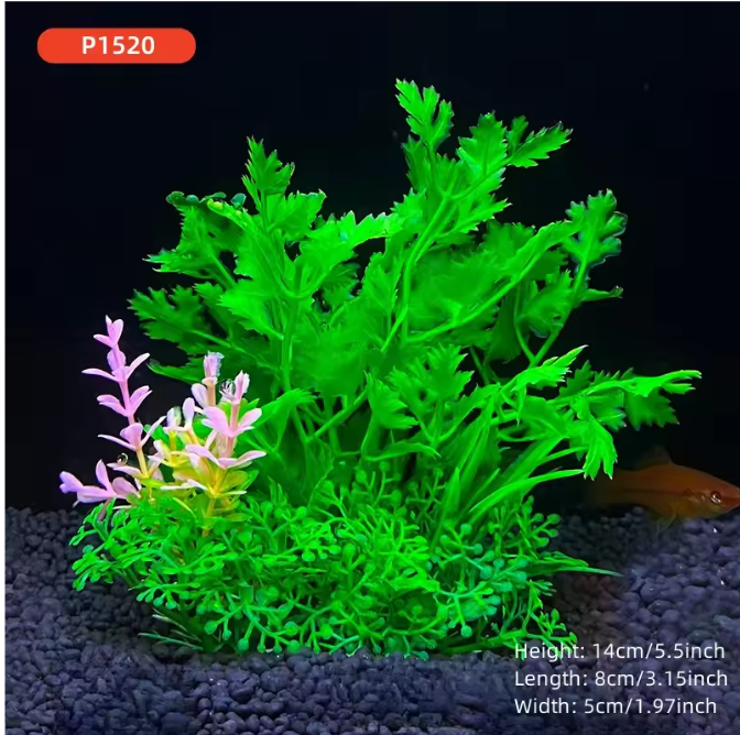 Aquarium Kunstplant 14 cm – Realistische Waterplant Decoratie voor Vissenkom en Aquarium