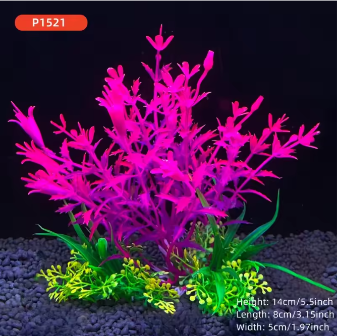 Aquarium Kunstplant 14 cm – Realistische Waterplant Decoratie voor Vissenkom en Aquarium