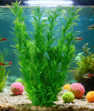 Aquarium Kunstplant 40 cm – Grote Realistische Waterplant Decoratie voor Vissenkom en Aquarium