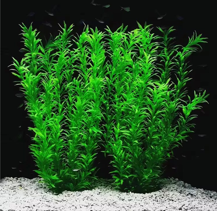 Aquarium Kunstplant 40 cm – Grote Realistische Waterplant Decoratie voor Vissenkom en Aquarium