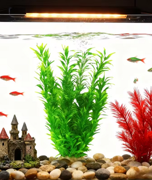 Aquarium Kunstplant 40 cm – Grote Realistische Waterplant Decoratie voor Vissenkom en Aquarium