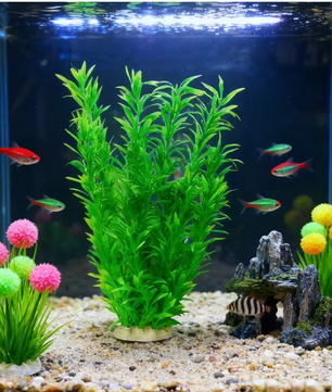Aquarium Kunstplant 40 cm – Grote Realistische Waterplant Decoratie voor Vissenkom en Aquarium