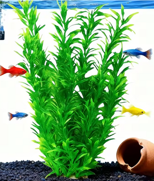 Aquarium Kunstplant 40 cm – Grote Realistische Waterplant Decoratie voor Vissenkom en Aquarium