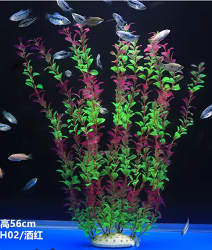 Aquarium Kunstplant 56 cm – Grote Realistische Onderwater Plant voor Aquarium Decoratie