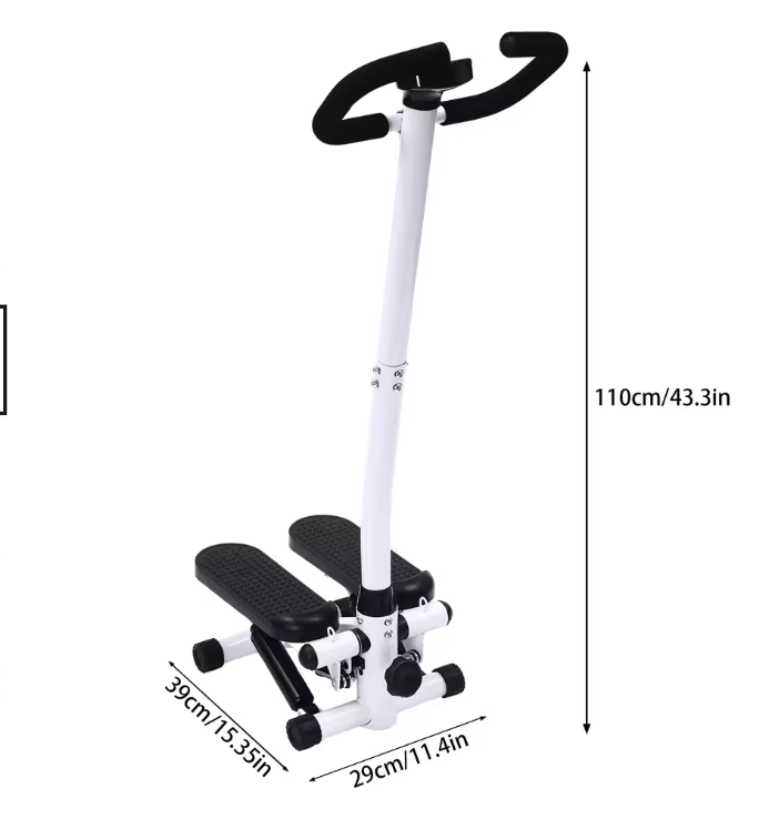 Hydraulische Fitness Stepper met LCD Monitor – Compacte Home Gym met Weerstandsbanden