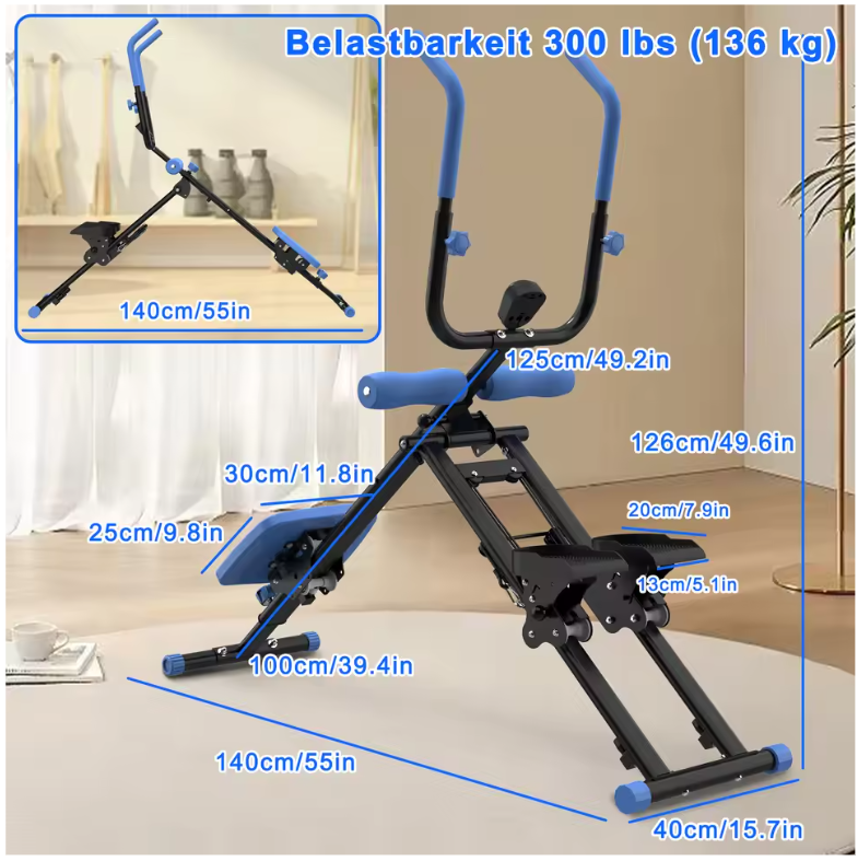 2-in-1 Fitness Stepper en Buiktrainer – Opvouwbaar Multifunctioneel Trainingsapparaat voor Thuisgebruik