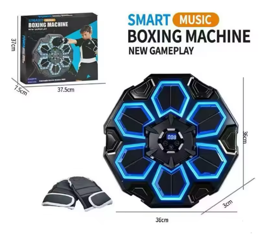 Smart Bluetooth Boksmachine met LED – Interactieve Muziek Punch Trainer met Handschoenen