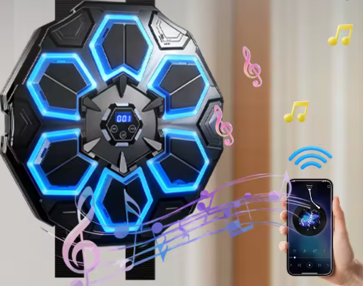 Smart Bluetooth Boksmachine met LED – Interactieve Muziek Punch Trainer met Handschoenen