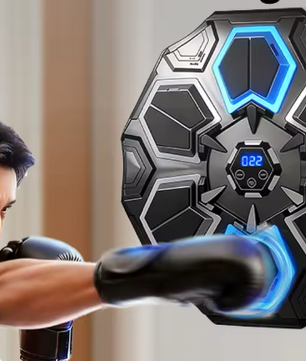 Smart Bluetooth Boksmachine met LED – Interactieve Muziek Punch Trainer met Handschoenen