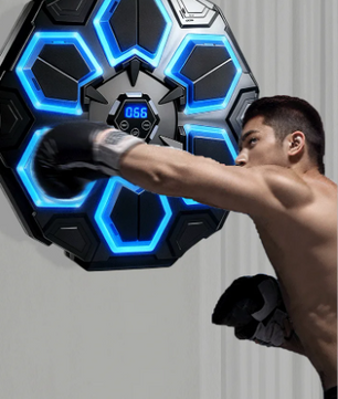 Smart Bluetooth Boksmachine met LED – Interactieve Muziek Punch Trainer met Handschoenen