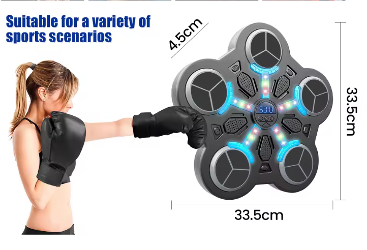 Smart Bluetooth Boksmachine voor Kinderen – Interactieve Muziek Trainer met LED en Handschoenen