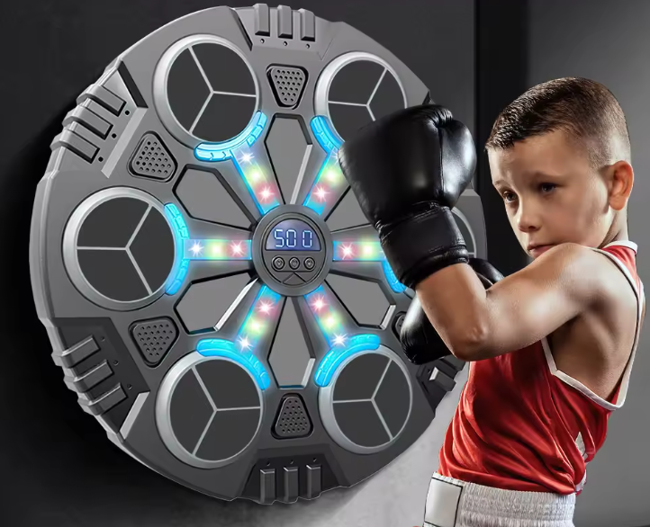 Smart Bluetooth Boksmachine voor Kinderen – Interactieve Muziek Trainer met LED en Handschoenen