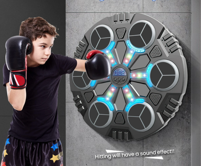 Smart Bluetooth Boksmachine voor Kinderen – Interactieve Muziek Trainer met LED en Handschoenen