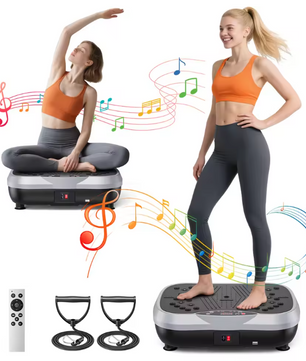 Bluetooth Trilplaat Fitness – Vibration Plate met Weerstandsbanden en Afstandsbediening