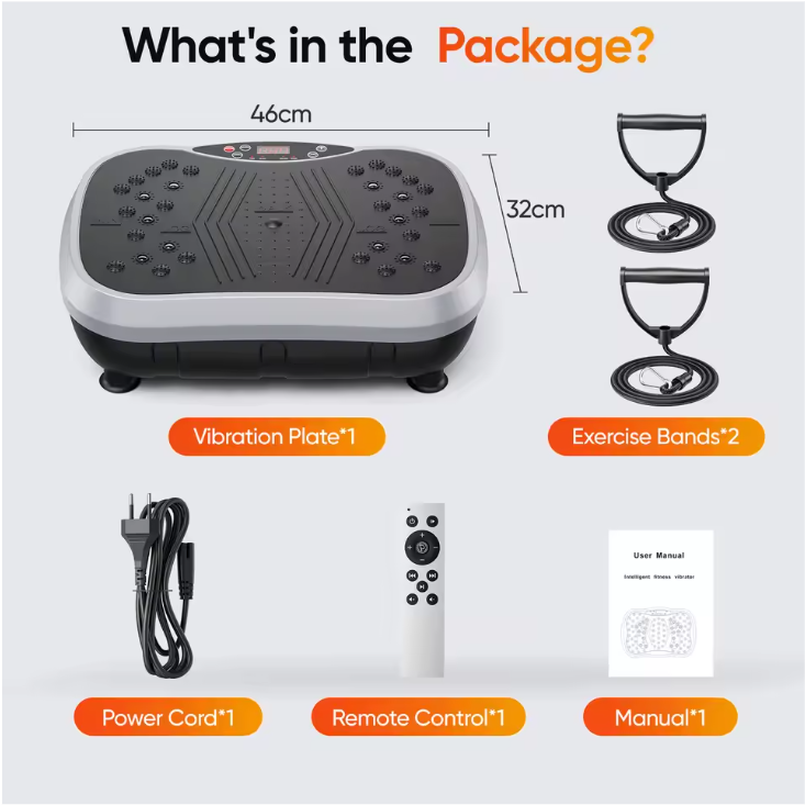 Bluetooth Trilplaat Fitness – Vibration Plate met Weerstandsbanden en Afstandsbediening