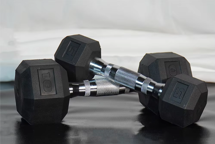Hexagon Dumbbells Set – PVC Gecoate Halters met Metalen Kern voor Krachttraining