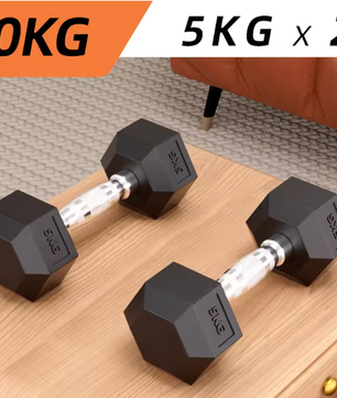 Hexagon Dumbbells Set – PVC Gecoate Halters met Metalen Kern voor Krachttraining