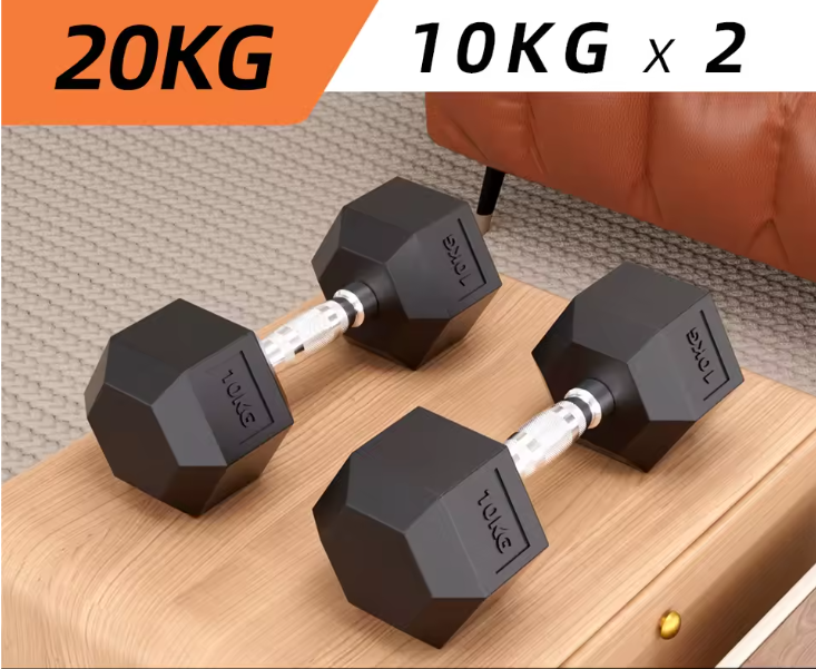 Hexagon Dumbbell Set – PVC Halters met Metalen Kern voor Krachttraining Thuis en Gym