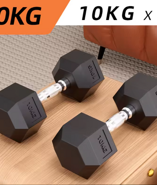Hexagon Dumbbells Set – PVC Gecoate Halters met Metalen Kern voor Krachttraining