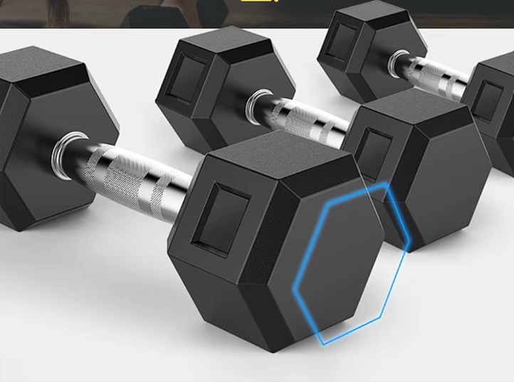 Hexagon Dumbbells Set – PVC Gecoate Halters met Metalen Kern voor Krachttraining