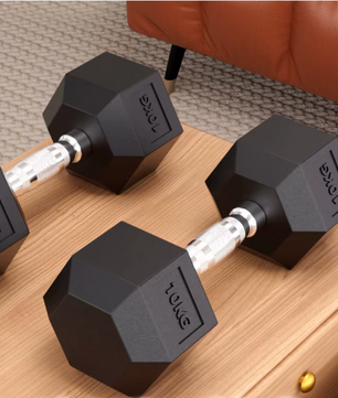 Hexagon Dumbbell Set – PVC Halters met Metalen Kern voor Krachttraining Thuis en Gym