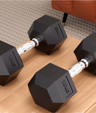 Hexagon Dumbbells Set – PVC Gecoate Halters met Metalen Kern voor Krachttraining