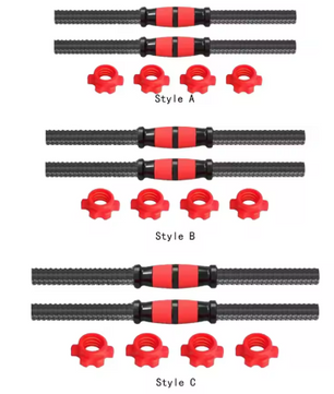 Dumbbell Stangen Set – 2 Halterstangen met Antislip Grip en Sluitmoeren voor Krachttraining