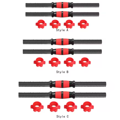 Dumbbell Stangen Set – 2 Halterstangen met Antislip Grip en Sluitmoeren voor Krachttraining
