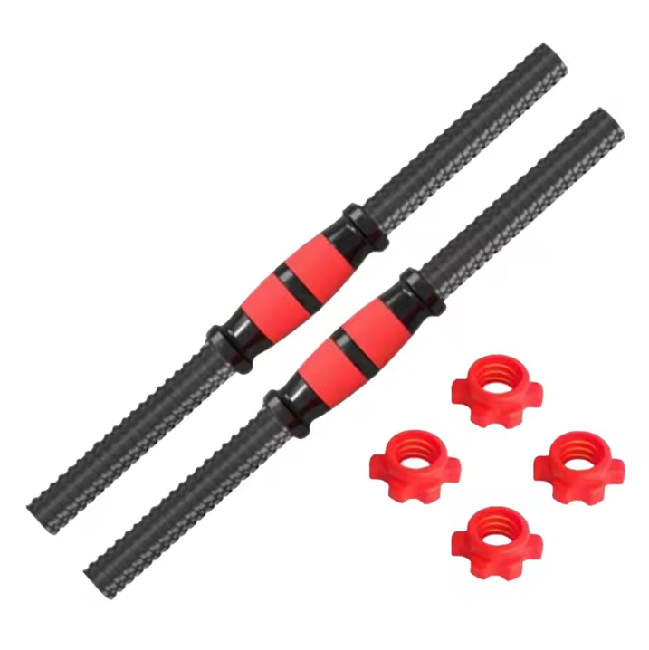 Dumbbell Stangen Set – 2 Halterstangen met Antislip Grip en Sluitmoeren voor Krachttraining
