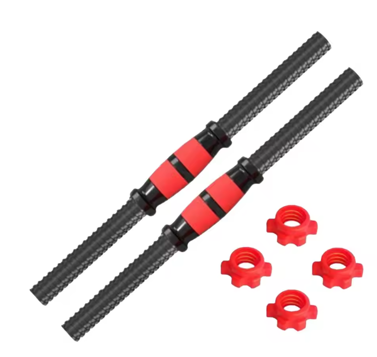 Dumbbell Stangen Set – 2 Halterstangen met Antislip Grip en Sluitmoeren voor Krachttraining