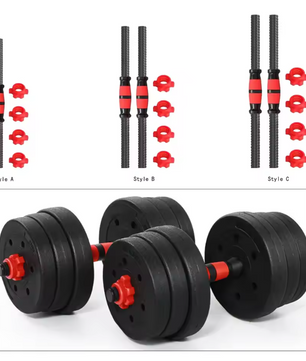Dumbbell Stangen Set – 2 Halterstangen met Antislip Grip en Sluitmoeren voor Krachttraining