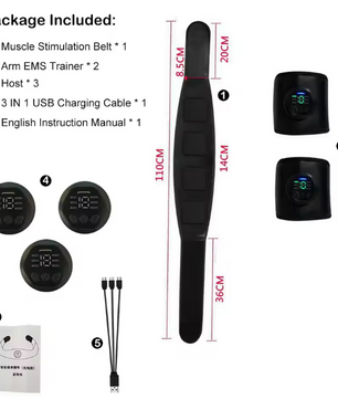 EMS Spierstimulator Buiktrainer – Elektrische Fitness Belt voor Spiertraining en Toning