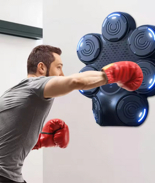 Smart Boksmachine met Muziek – Bluetooth Boxing Trainer met LED Wand Target voor Thuis