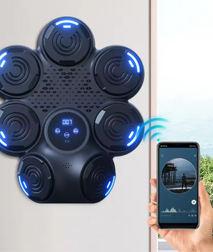 Smart Boksmachine met Muziek – Bluetooth Boxing Trainer met LED Wand Target voor Thuis